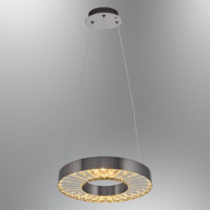 LED riippuvalaisin vaijerilla JESI LED/35W/230V 3000K halkaisija 40 cm hopea
