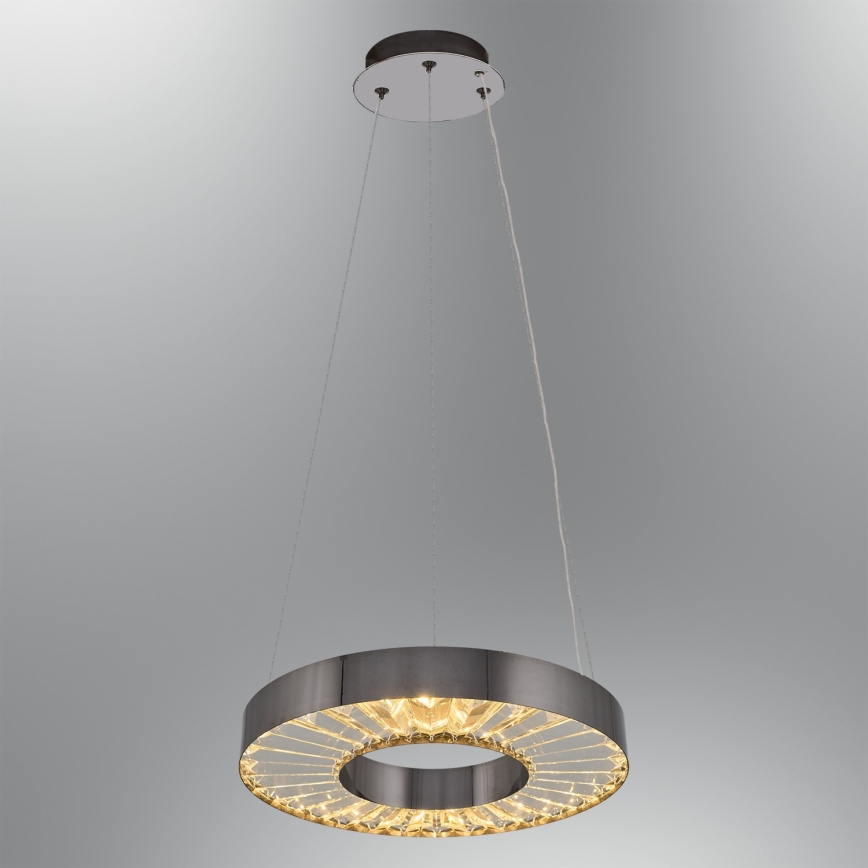 LED riippuvalaisin vaijerilla JESI LED/35W/230V 3000K halkaisija 40 cm hopea