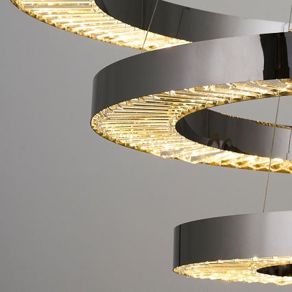 LED-riippuvalaisin vaijerilla JESI LED/99W/230V 3000K Ø 100 cm hopea