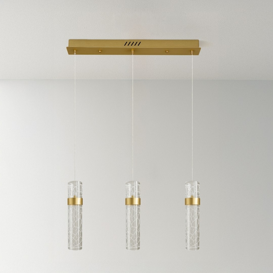 LED-riippuvalaisin vaijerilla LAGOS LED/24W/230V kultainen