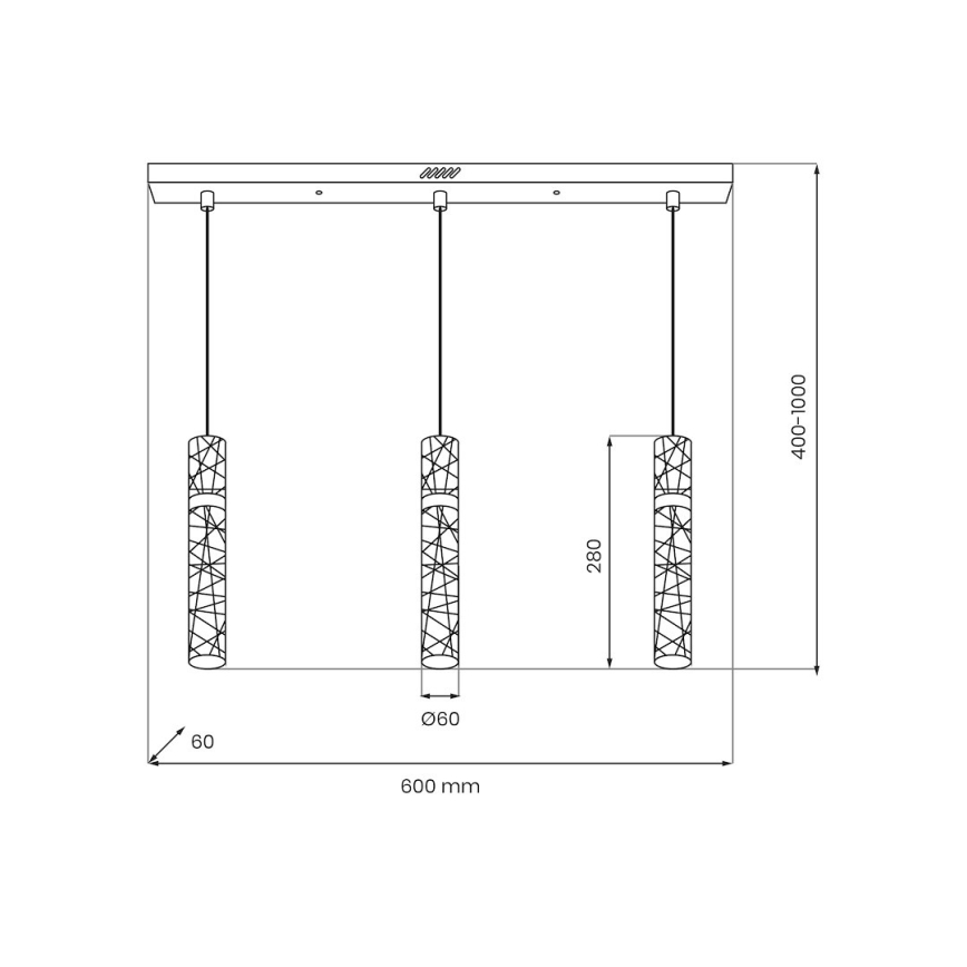 LED-riippuvalaisin vaijerilla LAGOS LED/24W/230V kultainen