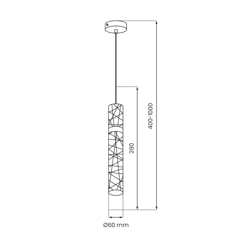 LED-riippuvalaisin vaijerilla LAGOS LED/8W/230V kultainen