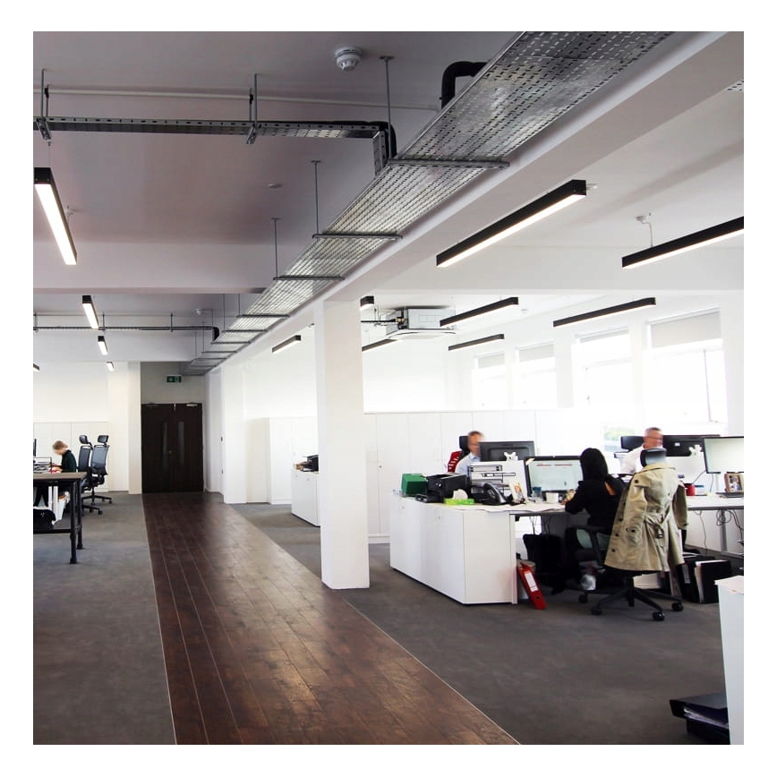 LED-riippuvalaisin vaijerilla LED/44W/230V 6000K 120 cm musta