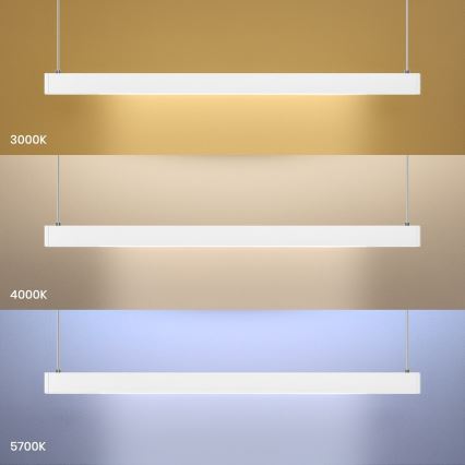 LED-riippuvalaisin vaijerilla LINEA LED/36W/230V 3000/4000/5700K CRI 90 valkoinen