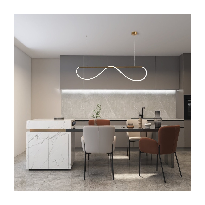 LED-riippuvalaisin vaijerilla MELECA LED/36W/230V 3000/4000/6000K 160 cm kultainen