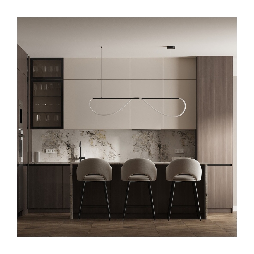 LED-riippuvalaisin vaijerilla MELECA LED/36W/230V 3000/4000/6000K 160 cm musta