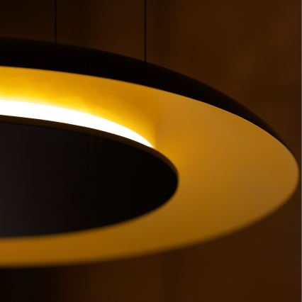 LED-riippuvalaisin vaijerilla PIATTINO LED/30W/230V 2700/3200/4000K halkaisija 40 cm musta/kulta