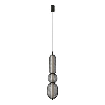 LED-riippuvalaisin vaijerilla PUMA LED/15W/230V halkaisija 14 cm musta
