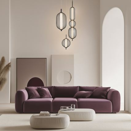 LED-riippuvalaisin vaijerilla PUMA LED/15W/230V halkaisija 14 cm musta