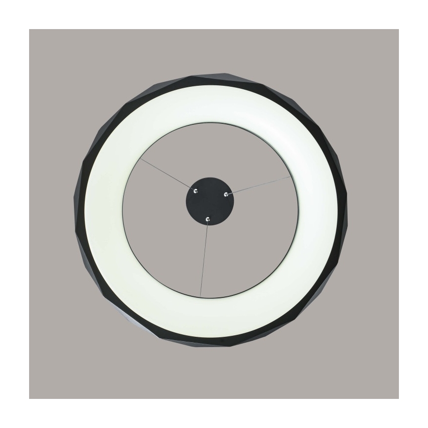 LED-riippuvalaisin vaijerilla REUS LED/36W/230V 4000K Ø 61 cm musta