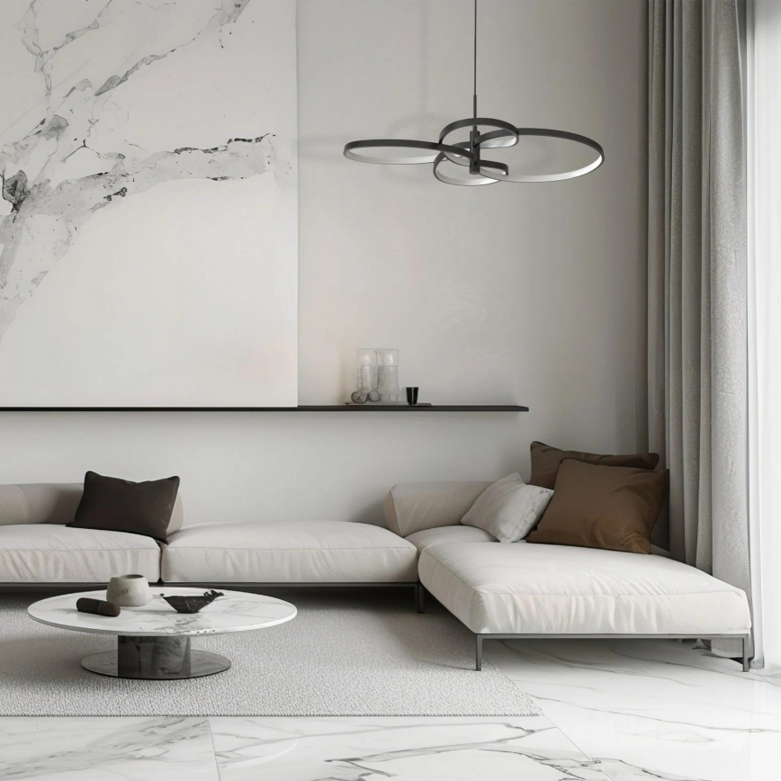 LED-riippuvalaisin vaijerilla RIBBON LED/37W/230V 4000K musta