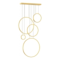 LED-riippuvalaisin vaijerilla SATURNO LED/100W/230V, kultainen