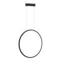 LED-riippuvalaisin vaijerilla SATURNO LED/28W/230V halkaisija 50 cm IP44 musta