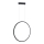 LED-riippuvalaisin vaijerilla SATURNO LED/28W/230V halkaisija 50 cm IP44 musta