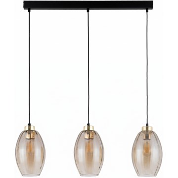 LED-riippuvalaisin vaijerilla SEBO 3xE27/15W/230V musta/savunbeige