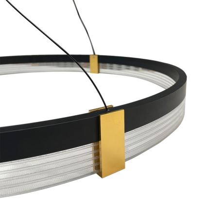 LED-riippuvalaisin vaijerilla TRIANGLE LED/40W/230V 3000/4000/6000K halkaisija 60 cm musta