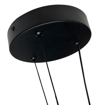 LED-riippuvalaisin vaijerilla TRIANGLE LED/40W/230V 3000/4000/6000K halkaisija 60 cm musta
