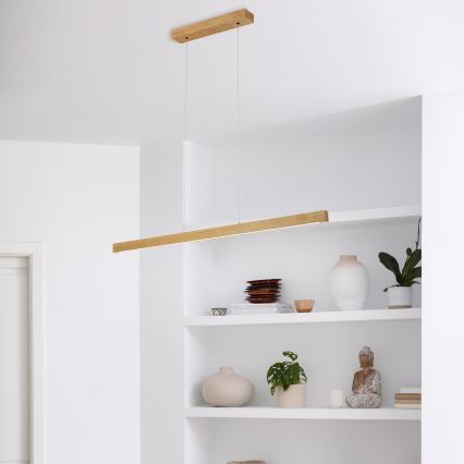 LED-riippuvalaisin vaijerilla VERDE LED/18W/230V 3000K 106 cm tammi