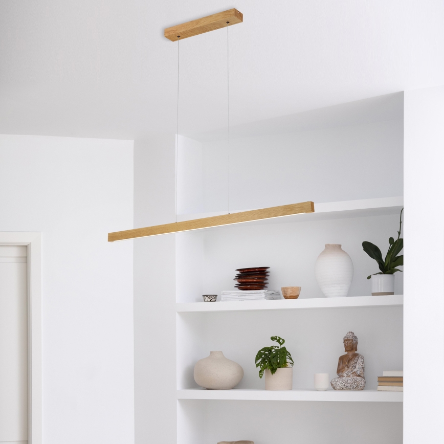 LED-riippuvalaisin vaijerilla VERDE LED/18W/230V 3000K 106 cm tammi