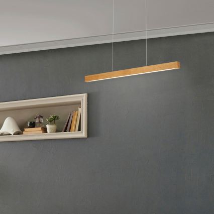 LED-riippuvalaisin vaijerilla VERDE LED/18W/230V 3000K 76 cm tammi