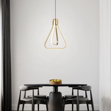 LED-riippuvalaisin vaijerilla ZING LED/19W/230V kultainen