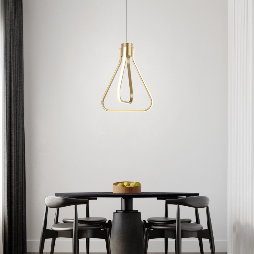 LED-riippuvalaisin vaijerilla ZING LED/19W/230V kultainen