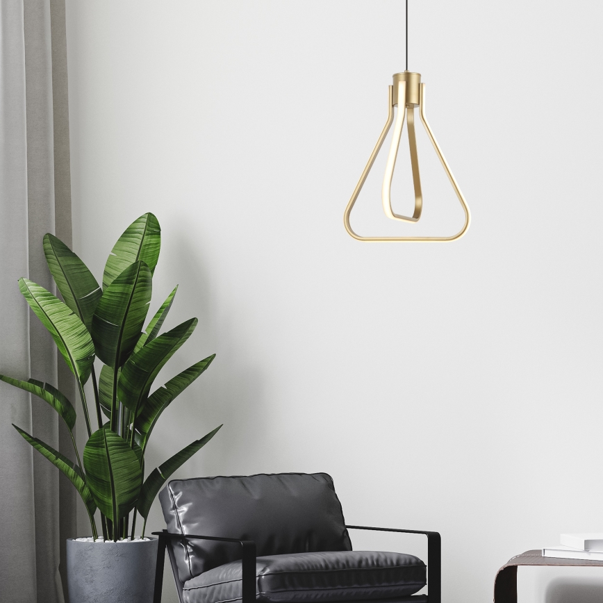 LED-riippuvalaisin vaijerilla ZING LED/19W/230V kultainen