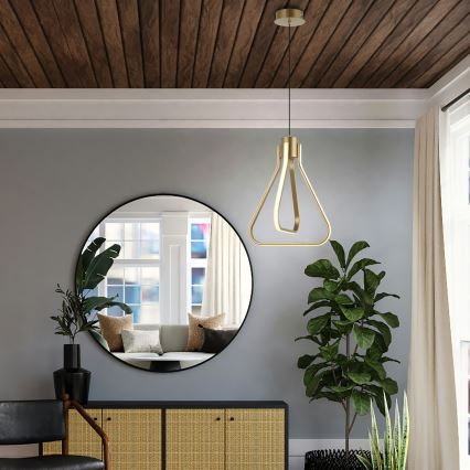 LED-riippuvalaisin vaijerilla ZING LED/19W/230V kultainen