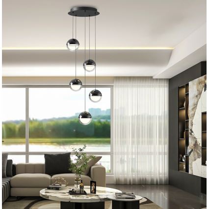 LED-riippuvalaisin vaijerilla ZIREA LED/30W/230V musta