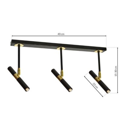 LED-riipuskattokruunu MONZA 5xG9/7W/230V