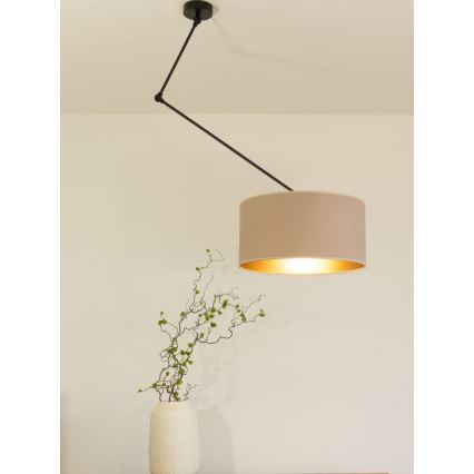 LED-säädettävä kattovalaisin varrella GORTA 1xE27/60W/230V beige/kulta