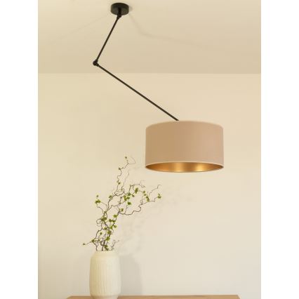 LED-säädettävä kattovalaisin varrella GORTA 1xE27/60W/230V beige/kulta