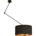 LED-säädettävä riippuvalaisin varrella GORTA 1xE27/60W/230V musta/kullanvärinen
