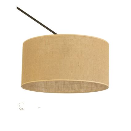 LED-säädettävä varsi-riippuvalaisin GORTA 1xE27/60W/230V, juutti