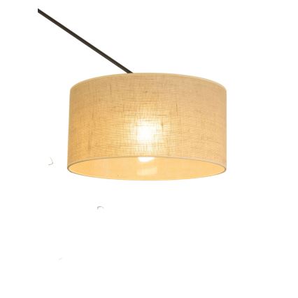 LED-säädettävä varsi-riippuvalaisin GORTA 1xE27/60W/230V, juutti