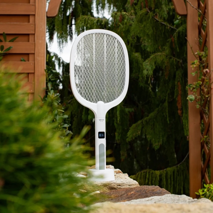 LED Sähköinen hyönteiskarkotin 2-in-1 LCD-näytöllä 1200 mAh/5V valkoinen