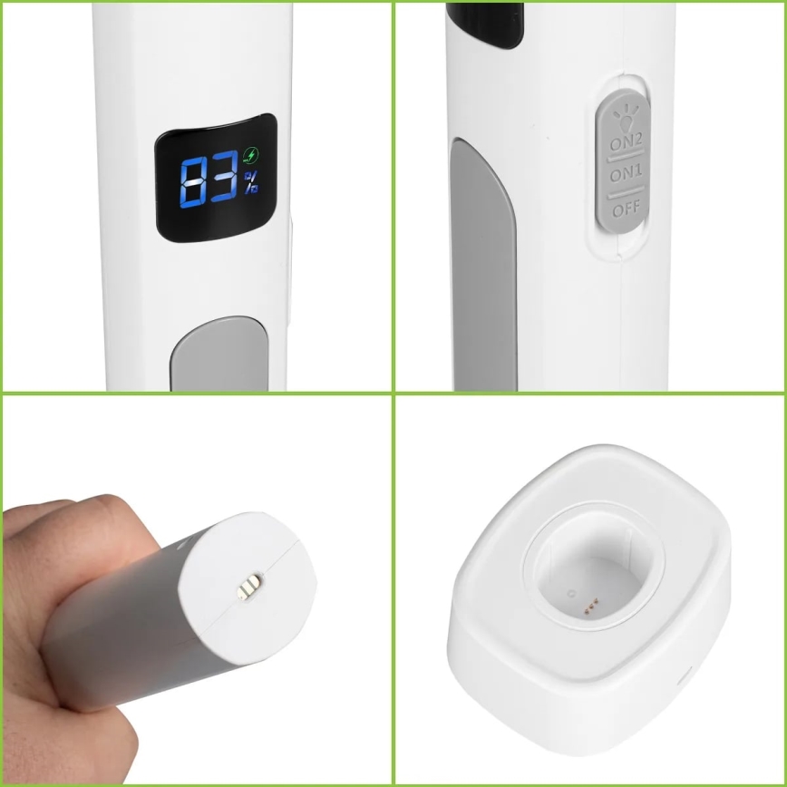 LED Sähköinen hyönteiskarkotin 2-in-1 LCD-näytöllä 1200 mAh/5V valkoinen