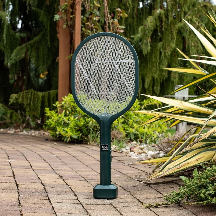 LED Sähköinen hyönteiskarkotin 2-in-1 LCD-näytöllä 1200 mAh/5V vihreä