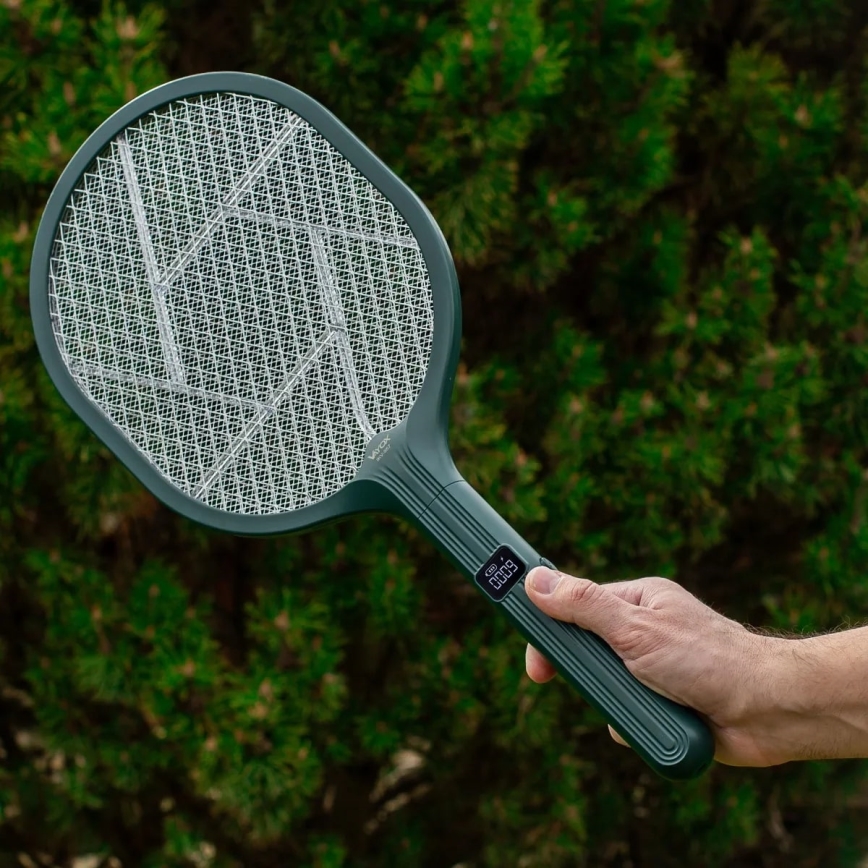 LED Sähköinen hyönteiskarkotin 2-in-1 LCD-näytöllä 1200 mAh/5V vihreä