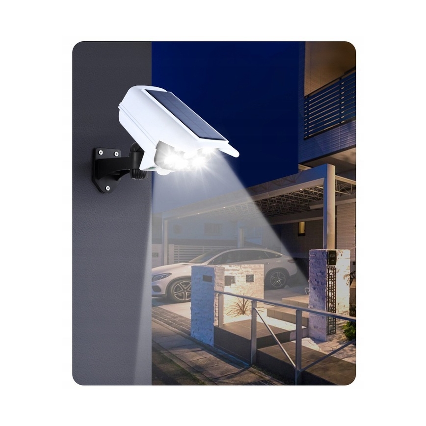 LED Aurinkokenno valvontakamera anturilla KAMERA LED/1W/3,7V 1200 mAh IP44 + kauko-ohjaus