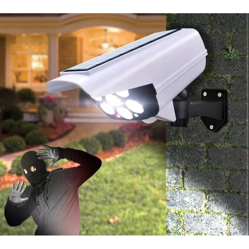 LED Aurinkokenno valvontakamera anturilla KAMERA LED/1W/3,7V 1200 mAh IP44 + kauko-ohjaus