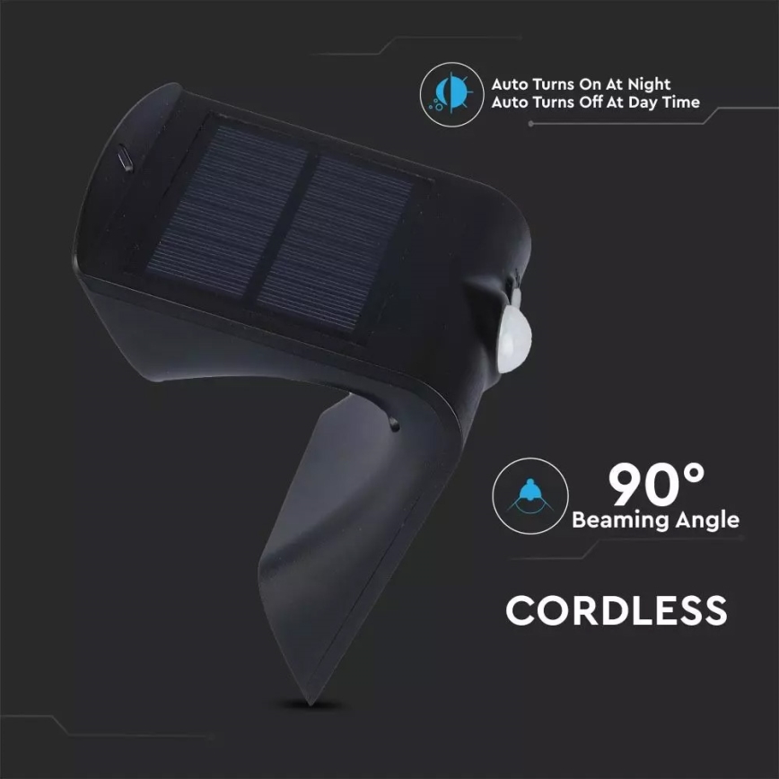 LED-seinäaurinkovalaisin anturilla LED/1.5W/3,7V IP65 1200 mAh