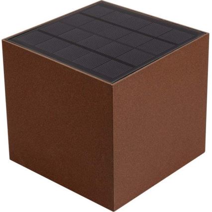 LED-seinäaurinkovalaisin anturilla LED/9W/3,7V IP65 4000K ruskea