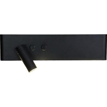 LED-seinäkohdevalaisin RESORT LED/10W/230V + LED/3W, musta, vasen