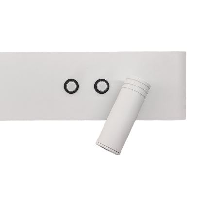 LED-seinäspotti RESORT LED/10W/230V + LED/3W, valkoinen, oikea