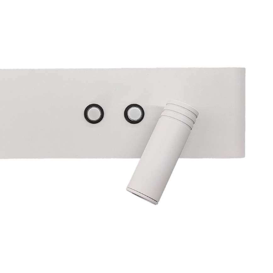 LED-seinäspotti RESORT LED/10W/230V + LED/3W, valkoinen, oikea