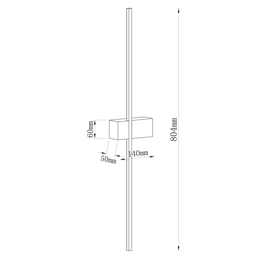 LED-seinävalaisin AISHA LED/12W/230V 4000K 80 cm kultainen