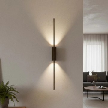 LED-seinävalaisin AISHA LED/12W/230V 4000K 80 cm musta