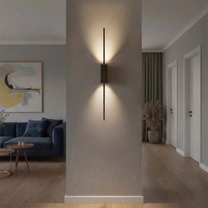 LED-seinävalaisin AISHA LED/12W/230V 4000K 80 cm musta