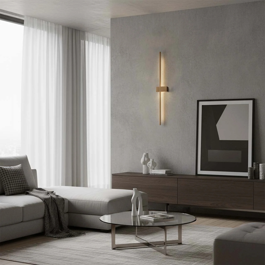 LED-seinävalaisin AISHA LED/12W/230V 4000K kullanvärinen